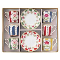 Komplet filiżanek do espresso Flowery 100ml Easy Life