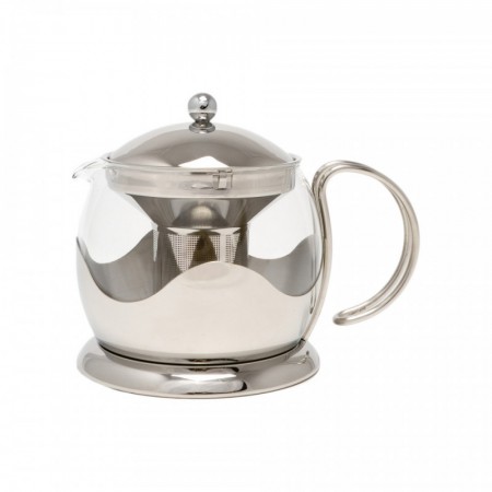 Dzbanek szklany z zaparzaczem 1l Srebrny La Cafeterie Randwyck