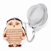 Zaparzaczka na łańcuszku Sowa brąz 5 cm Cha Cult