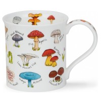 Kubek Bute Mushrooms And Toadstools Red 250ml Dunoon