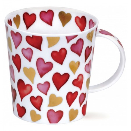 Kubek Lomond Lovehearts Red 320ml Dunoon