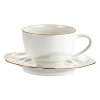 Filiżanka Biała ze złotym brzegiem 250 ml English Collection