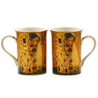 Zestaw 2 Kubków Pocałunek Gustav Klimt 275ml English Collection
