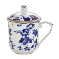 Kubek z zaparzaczem Niebieskie Kwiaty 400ml English Collection