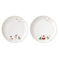 Talerzyki deserowe Bałwanek i Mikołaj 16 cm, 2szt. Easy Life
