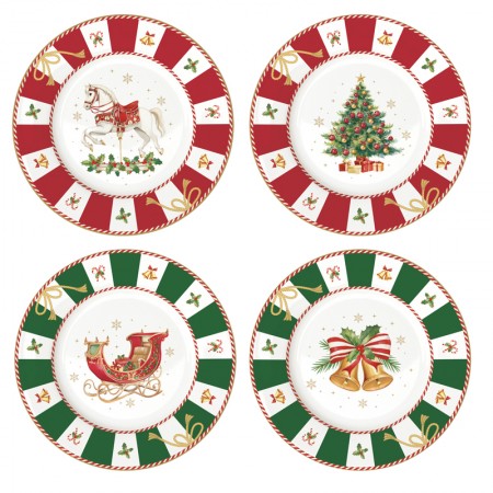 Talerzyki deserowe Christmas Tale 19 cm, 4szt. Easy Life
