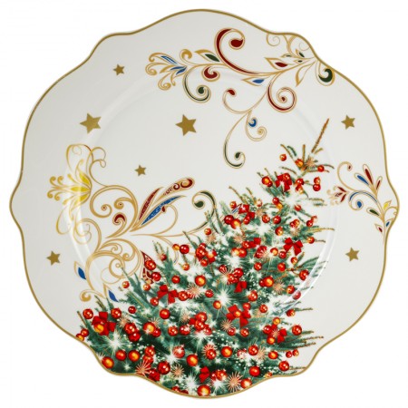 Talerz obiadowy Choinka 27cm Magnoble