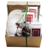 Zestaw z herbatami i porcelaną