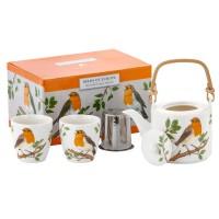 Zestaw dzbanek z czarkami Rudzik by Agata Hajdecka 600ml