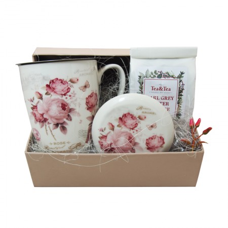 Pudełko prezentowe Kubek z zaparzaczem i herbatą