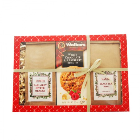 Zestaw z herbatami i słodyczami