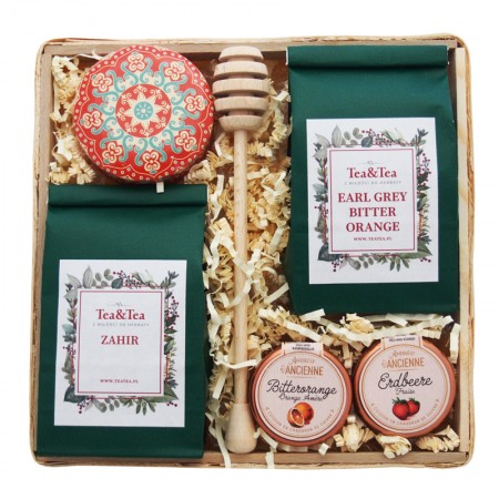 Zestaw herbaciany z konfiturkami