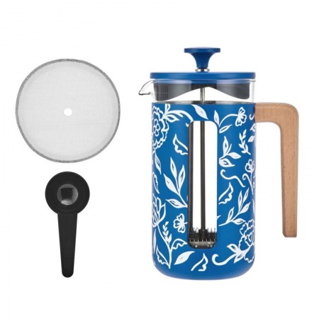 Kafetiera Pisa Blu Fiorato 1l La Cafetiere Randwyck