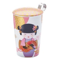 Kubek z zaparzaczem New Little Geisha Różowy 350ml  Cha Cult