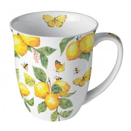 Kubek Fresh Lemons White 400ml Ambiente