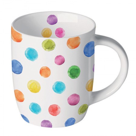Kubek Polka Dots White 200ml Ambiente