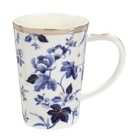Kubek Granatowe Kwiaty 500ml English Collection