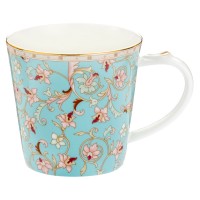 Kubek Turkusowy w Kwiaty 480ml English Collection