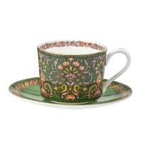 Filiżanka w Kwiaty Zielona 225 ml English Collection