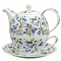 Tea for one Dovedale Harebell zestaw filiżanka 250ml z dzbankiem Dunoon