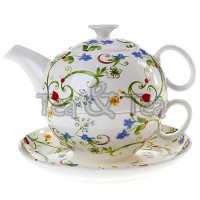 Tea for one Fleurette zestaw filiżanka 250ml z dzbankiem Tea Logic