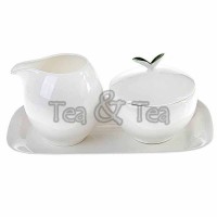 Komplet Tea Time mlecznik i cukiernica biały Tea Logic
